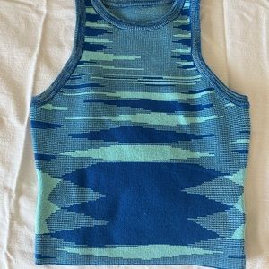 Tie Dye Knit Top Blue
